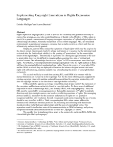 Implementing Copyright Limitations in Rights Expression Languages