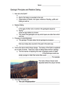 Geologic Principles and Relative Dating