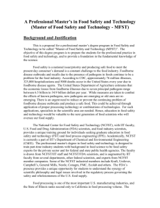 A Professional Master`s in Food Safety and Technology (Master of