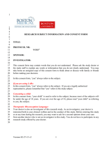CONSENT FORM TEMPLATE - Boston University Medical Campus