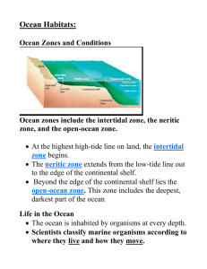 Ocean Habitats:
