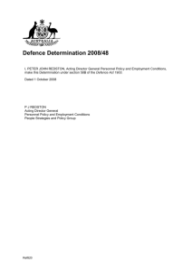 Defence Determination 2008/48