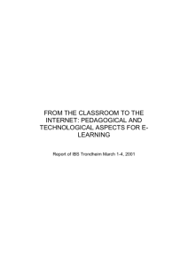 pedagogical and technological aspects for eLearning