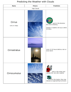 Predicting the Weather with Clouds