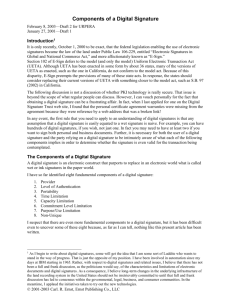 Components of a Digital Signature