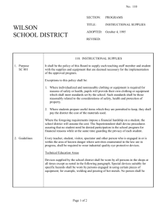 110 - Wilson School District