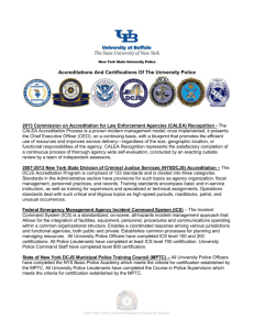 Accreditations And Certifications Of The University Police (WORD)