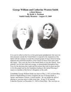 Brief History of George and Catherine Smith