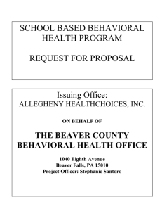 Request for Proposal (RFP) - Value Behavioral Health of Pennsylvania