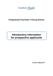 Southern Health Psychiatry Postgraduate Training Scheme