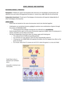 GENE LINKAGE AND MAPPING(student)