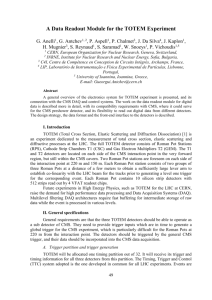 A data readout module for the TOTEM experiment