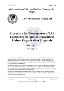 2. Procedure for Developing and Submitting IAF Comments on
