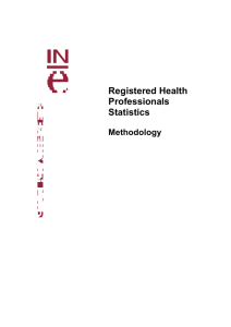 Registered Health Professionals Statistics Methodology I