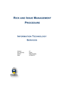 Risk and Issue Management Process