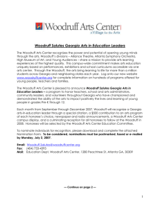 Woodruff Salutes Georgia Arts in Education