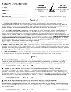 Surgery/Anesthesia Consent Form