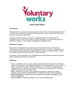 Anti Fraud Policy