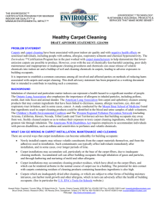 Draft Advisory Statement on Healthy Carpet Cleaning