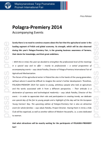 Press Release Polagra-Premiery 2014 Accompanying Events