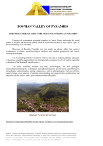 Bosnian Valley of Pyramids - Scintific Report