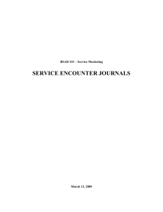 Service Encounter Journal Form