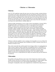 Chlorine vs. Chloramine