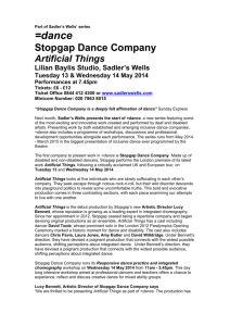 Artificial Things - London Premiere at Sadler`s Wells