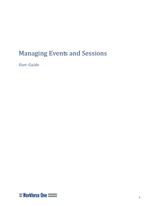 Workforce One managing events and sessions user guide