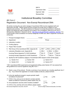IBC Form 2 - Non-Exempt - IACUC Administrators Association