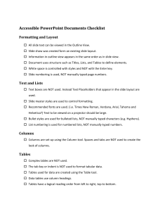 Accessible PowerPoint Documents Checklist