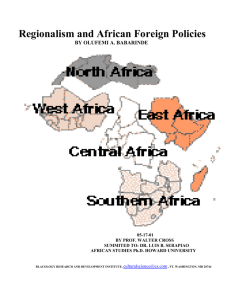 Regionalism and African Foreign Policies