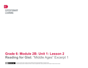 Grade 6 Module 2B, Unit 1, Lesson 2