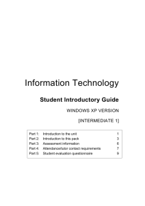 Core Skills IT Intermediate 1 (PC) Student Guide