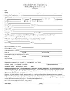 Physician Packet For - Gordley Plastic Surgery