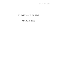 C and P clinicians guide - National Gulf War Resource Center