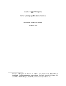 Income Support Programs in Latin America