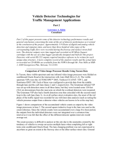 Vehicle Detector Technologies for Traffic Management