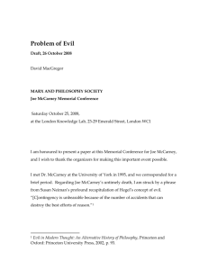 Hegel and the Problem of Evil