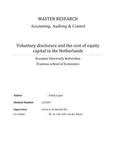 Voluntary disclosure and the cost of equity capital in the Netherlands