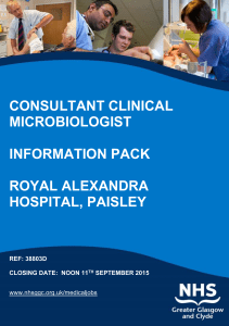 Laboratory Medicine Consultant Microbiologist Job Plan 2015