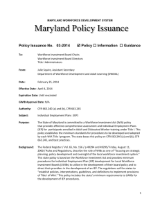 maryland workforce development system