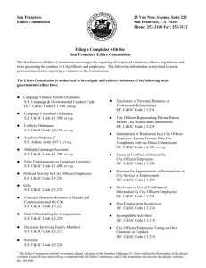 Ethics Commission 1390 Market Street, Suite 701