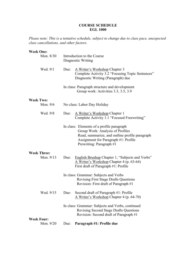 EGL 1000 MW Course Schedule egl-1000-mw-course-schedule