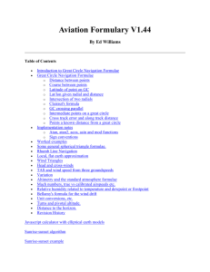 Aviation Formulary V1.44 By Ed Williams Table of Contents