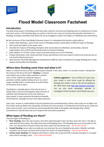 Flooding lesson plan for teachers