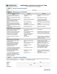 Independent Contractor Checklist