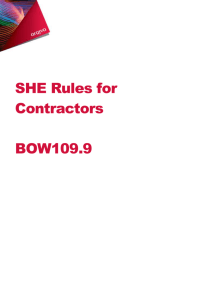 BOW109 SHE Rules For Contractors