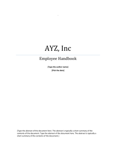 employee handbook