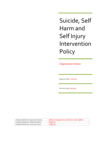 Suicide Intervention Policy